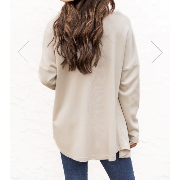 Pink Lily TREAT ME BETTER BEIGE SHACKET - Picture 3 of 12